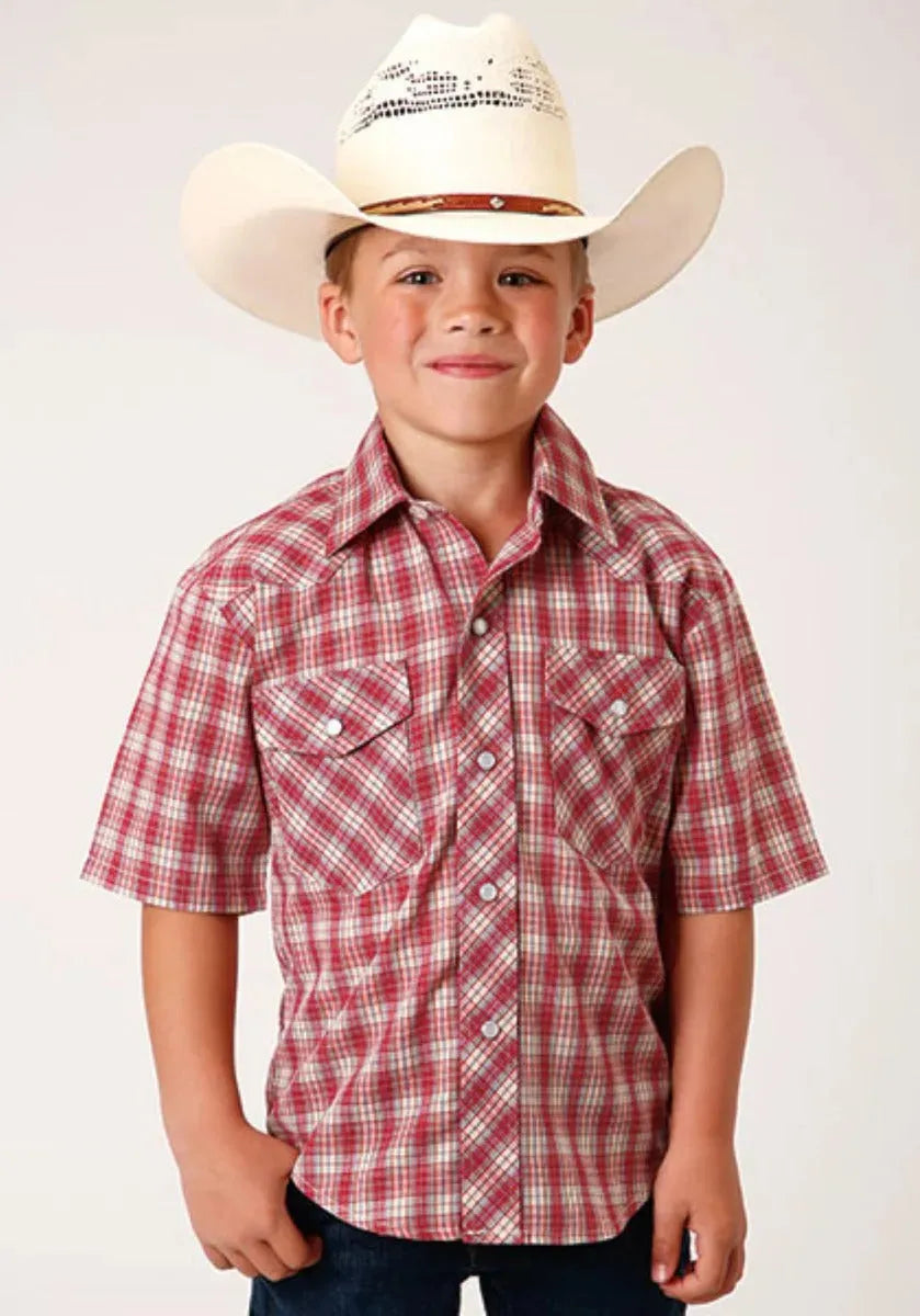 Roper Cherry Blast (Red) - Boy's Western Shirt