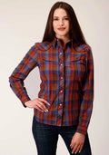 Roper 825 Fancy Yoke Windowpane (Red) - Women's Western Shirt