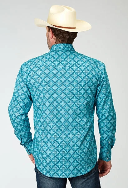 Roper 1937 Lake Medallion (Turquoise) - Men's Western Shirt