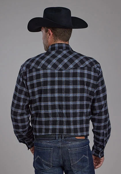 Roper 2205 Flannel (Black) - Men's Western Shirt