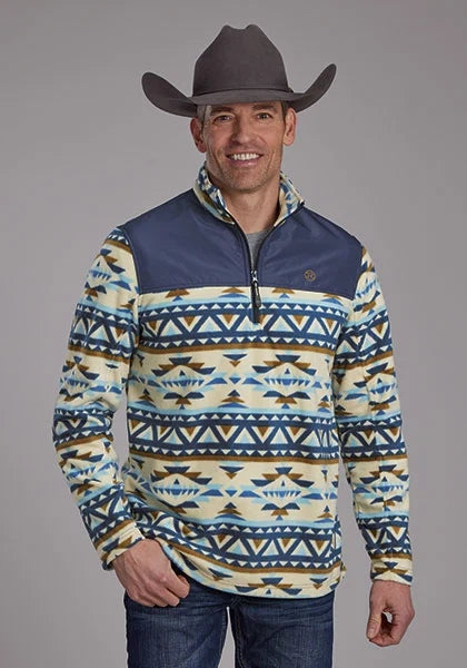 Roper 2321 Aztec (Navy) - Men's Fleece Pullover