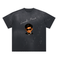 Landa Prive Hand-Frayed Sunfade Paint Splatter T-Shirt