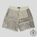 Amiri Bandana Reconstruct Shorts in White