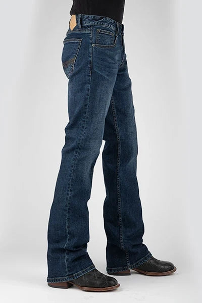 Tin Haul 1661 Jagger Stretch Fit (Dark Wash) - Men's Bootcut Jeans