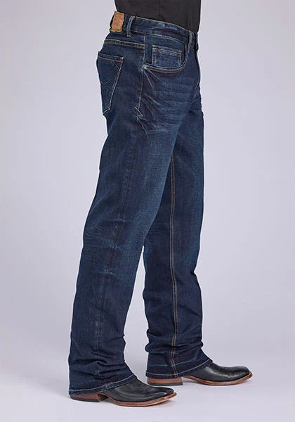 Stetson 1313 Modern Fit Stretch (Gold/Dark Wash) - Men's Jeans