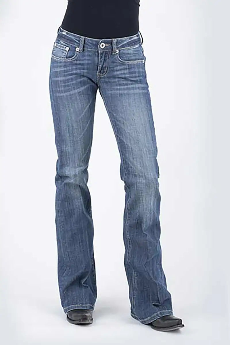 Stetson 816 Classic Boot Cut Half Circle Pocket ( Denim Light Wash )- Women's Jeans