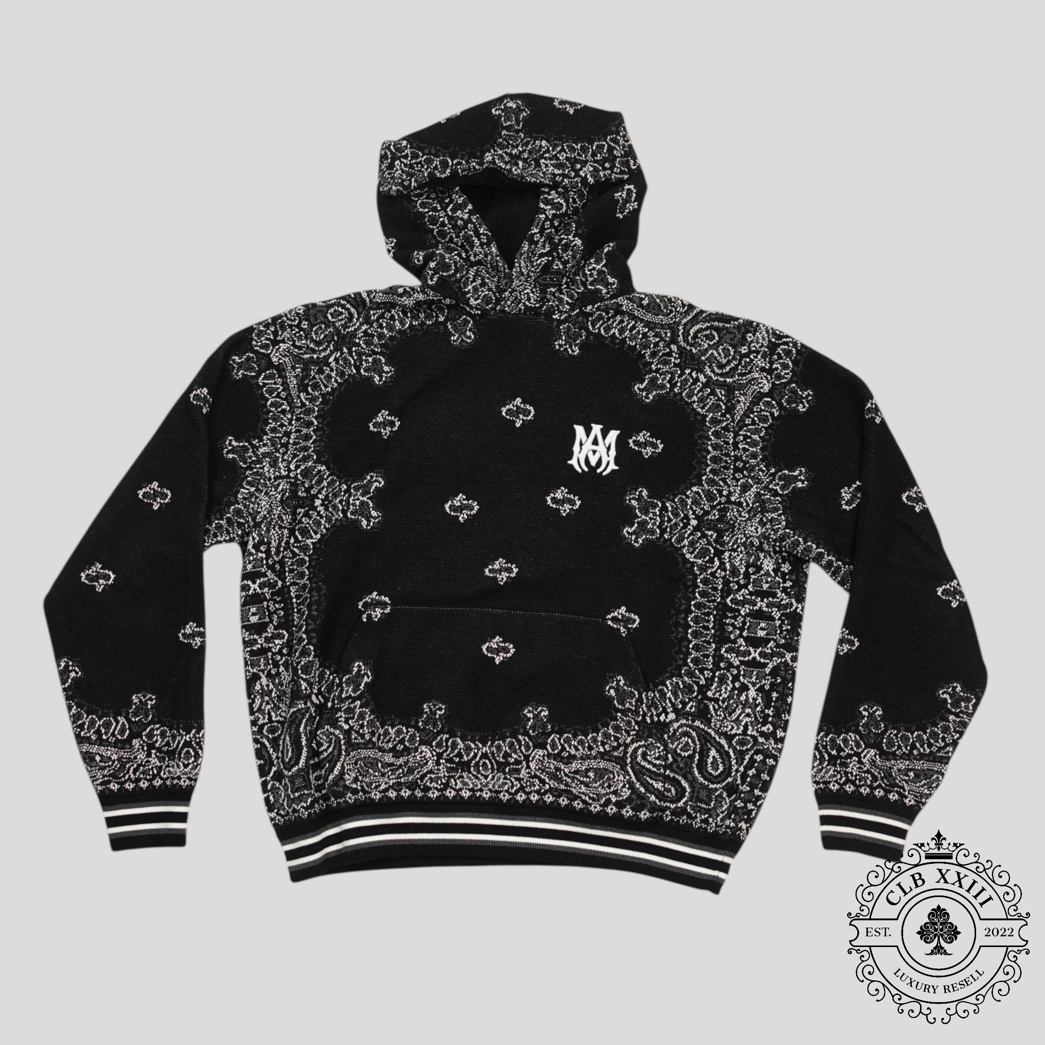 Amiri Bandana Basketball Hoodie in Black