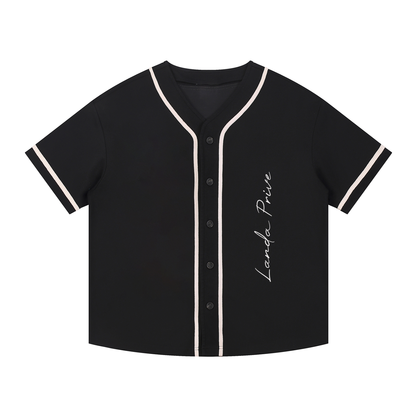 Landa Prive Contrast Piped Button-Up Jersey