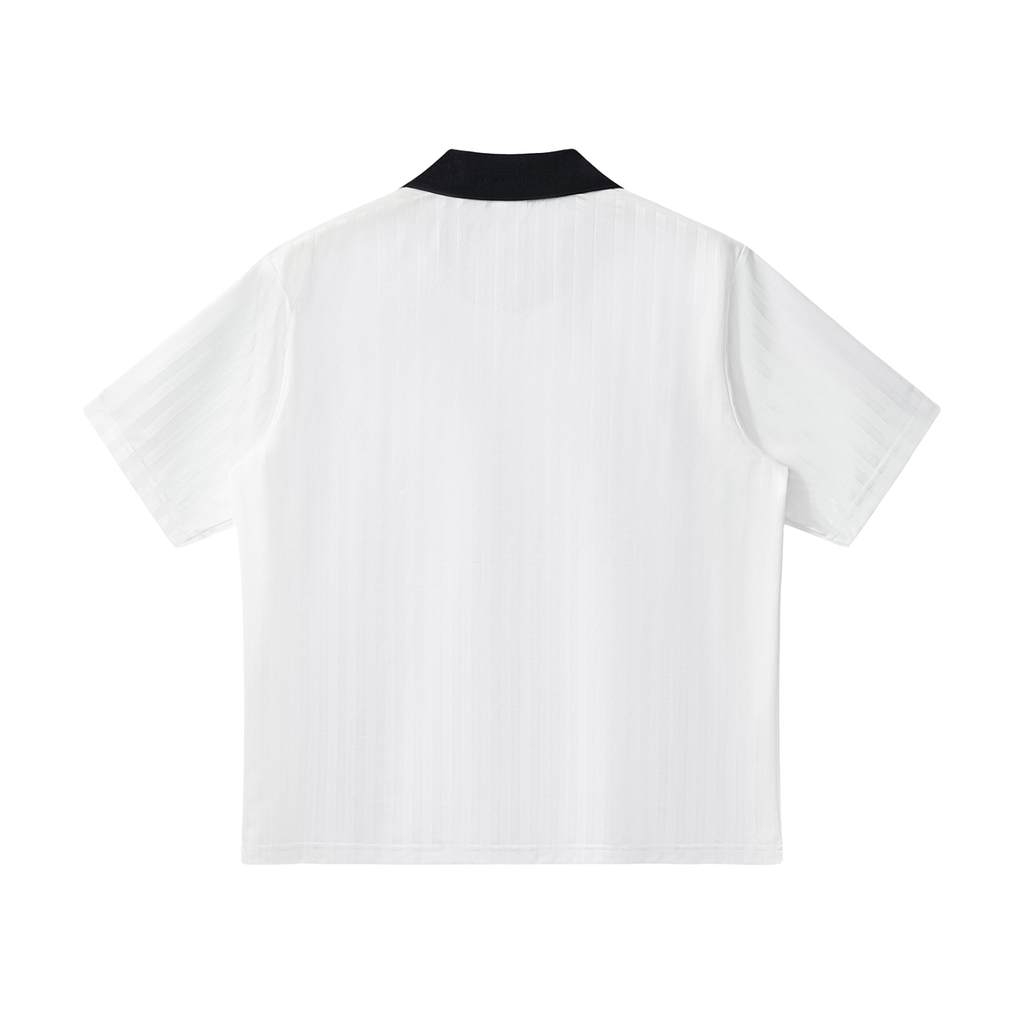 Landa Prive Contrast Collar Striped Soccer Jersey