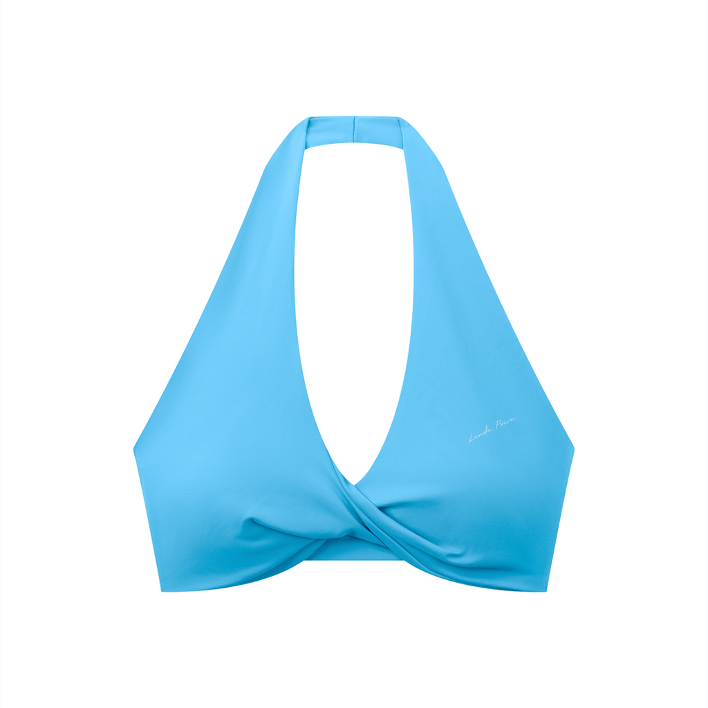 Landa Prive Women's Pleated Halter Sports Bra