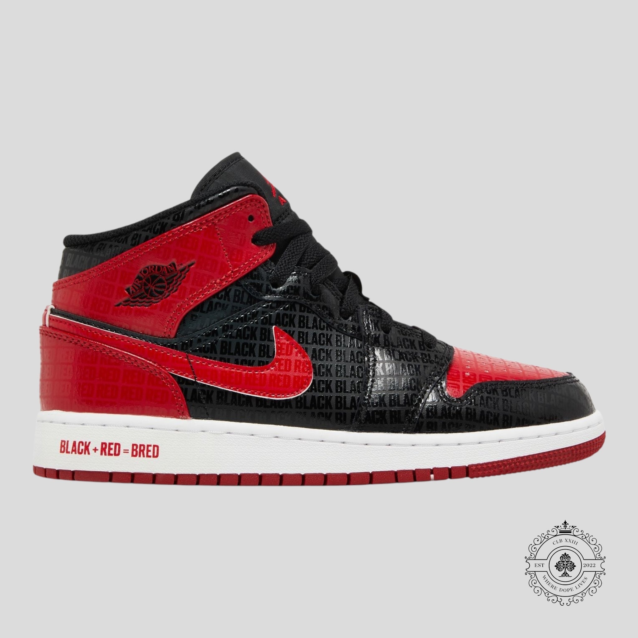 Air Jordan 1 Mid Bred Text (GS)