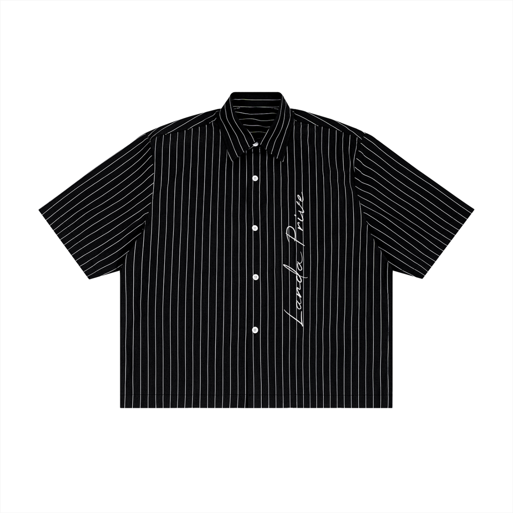 Landa Prive Unisex Striped Boxy Button-Up Shirt