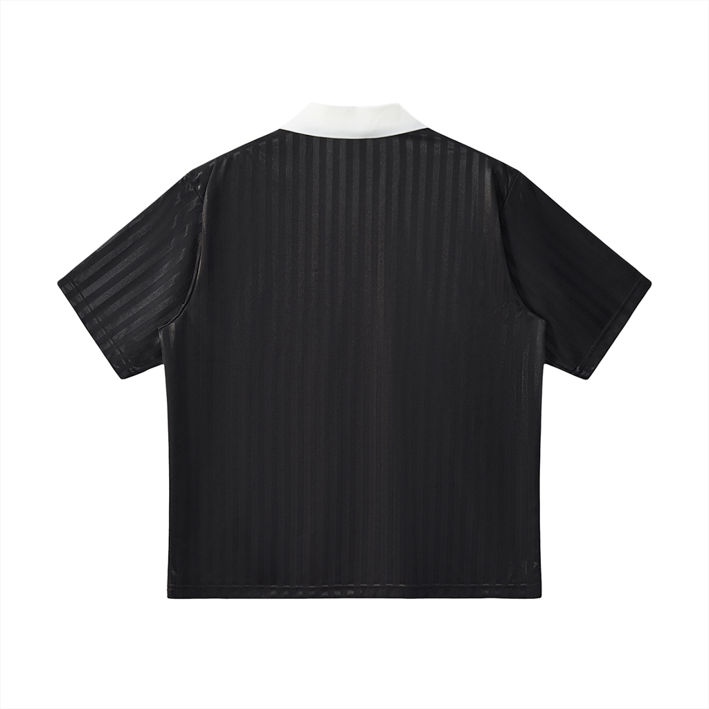 Landa Prive Contrast Collar Striped Soccer Jersey