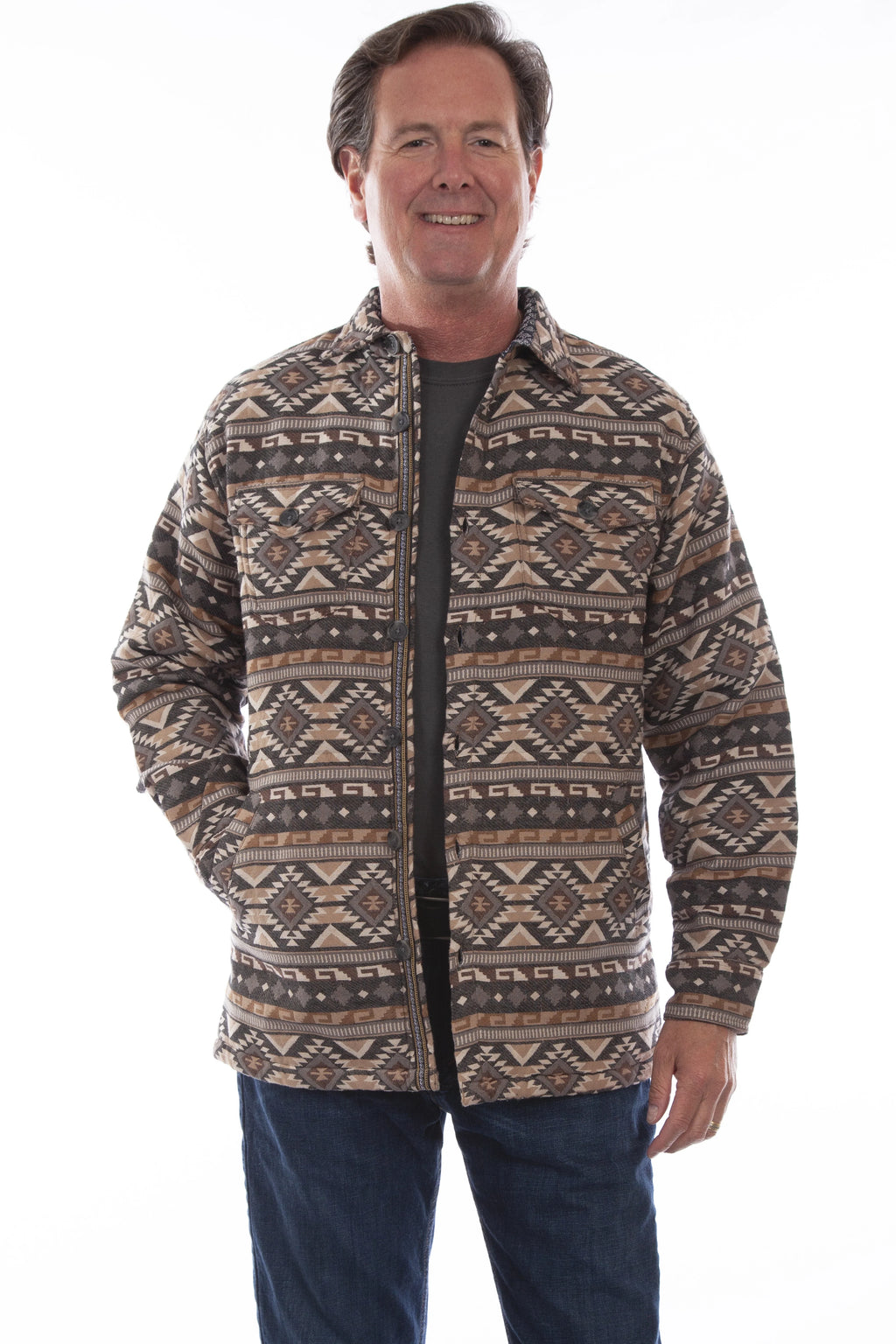 Scully Desert Mesa - Men's Western Flannel Shirt Jacket
