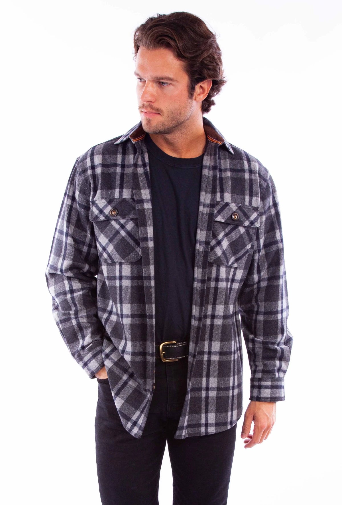 Scully Stone Ridge - Men's Western Wool Flannel Shirt