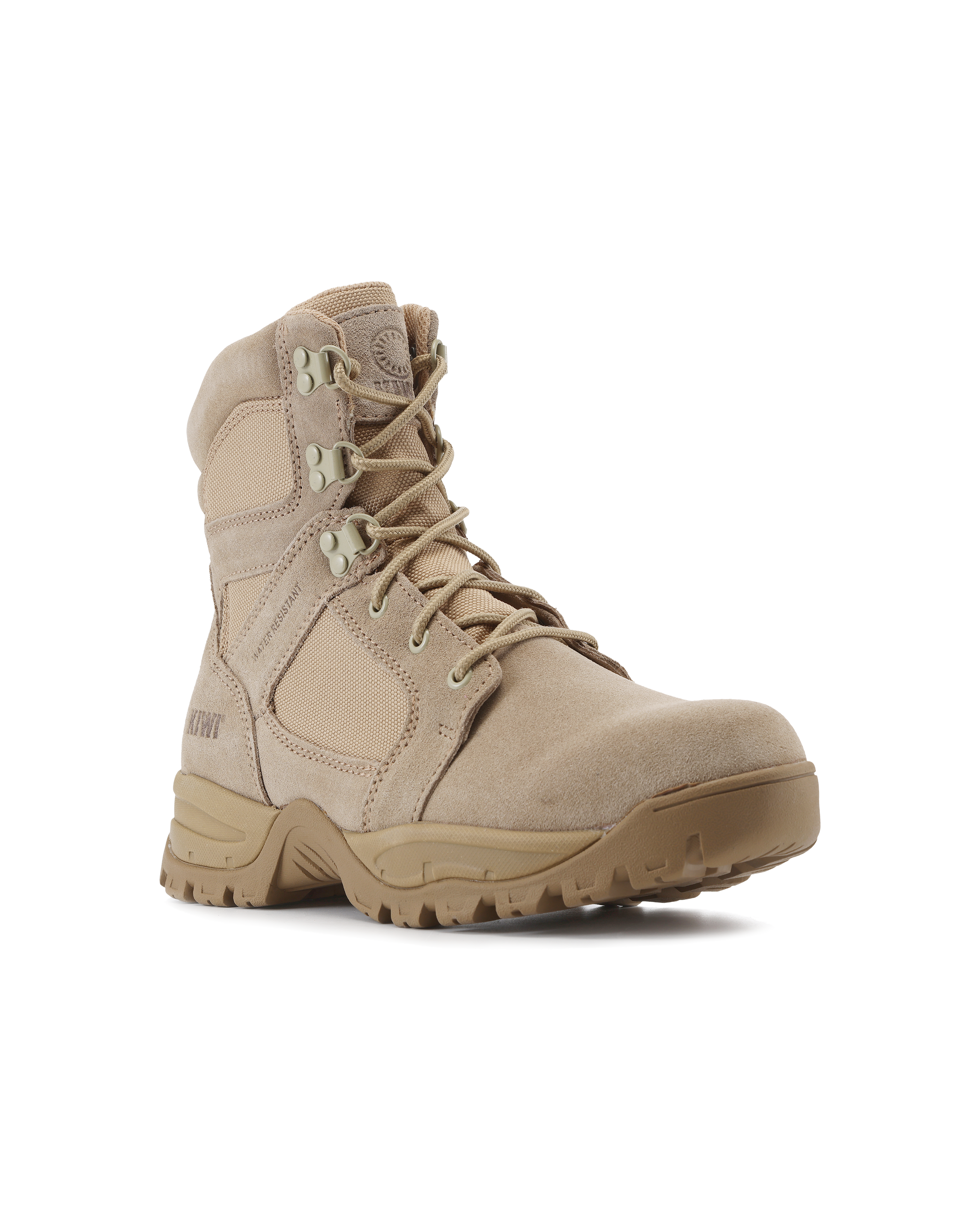 Kiwi Rugged Sand Suede 7" Steel Toe Zipped Water Resistant Tactical Boots [R60400]