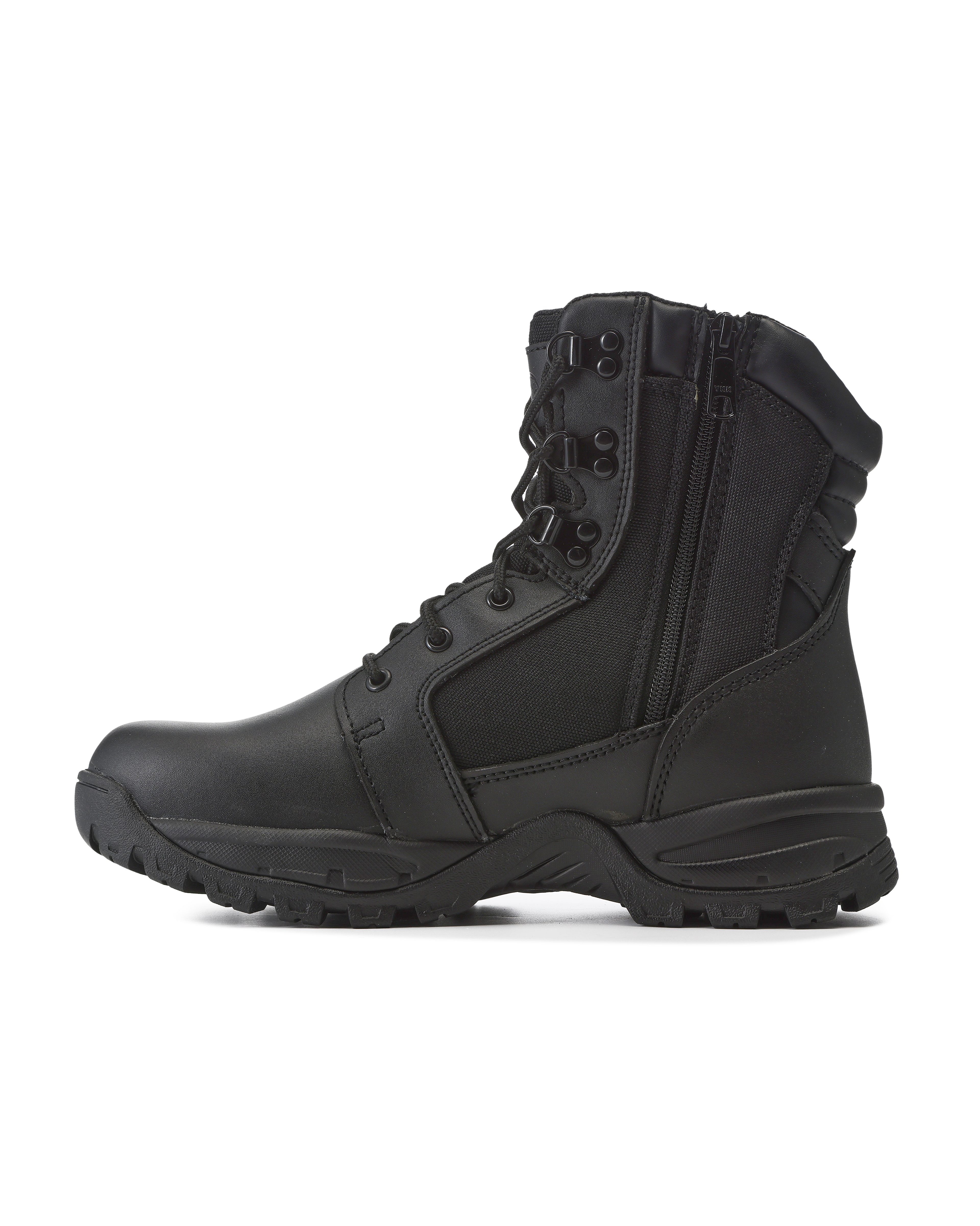 Kiwi Rugged Black Action Leather 7" Steel Toe Zipped Water Resistant Tactical Boots [R60500]