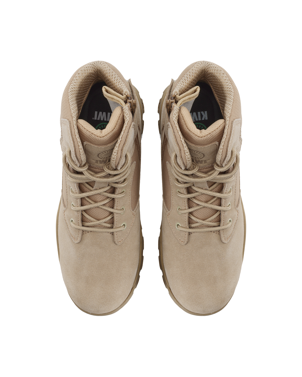 Kiwi Rugged Sand Suede Mid-Cut 6" Composite Toe Zipped Water Resistant Tactical Boots [R68000]