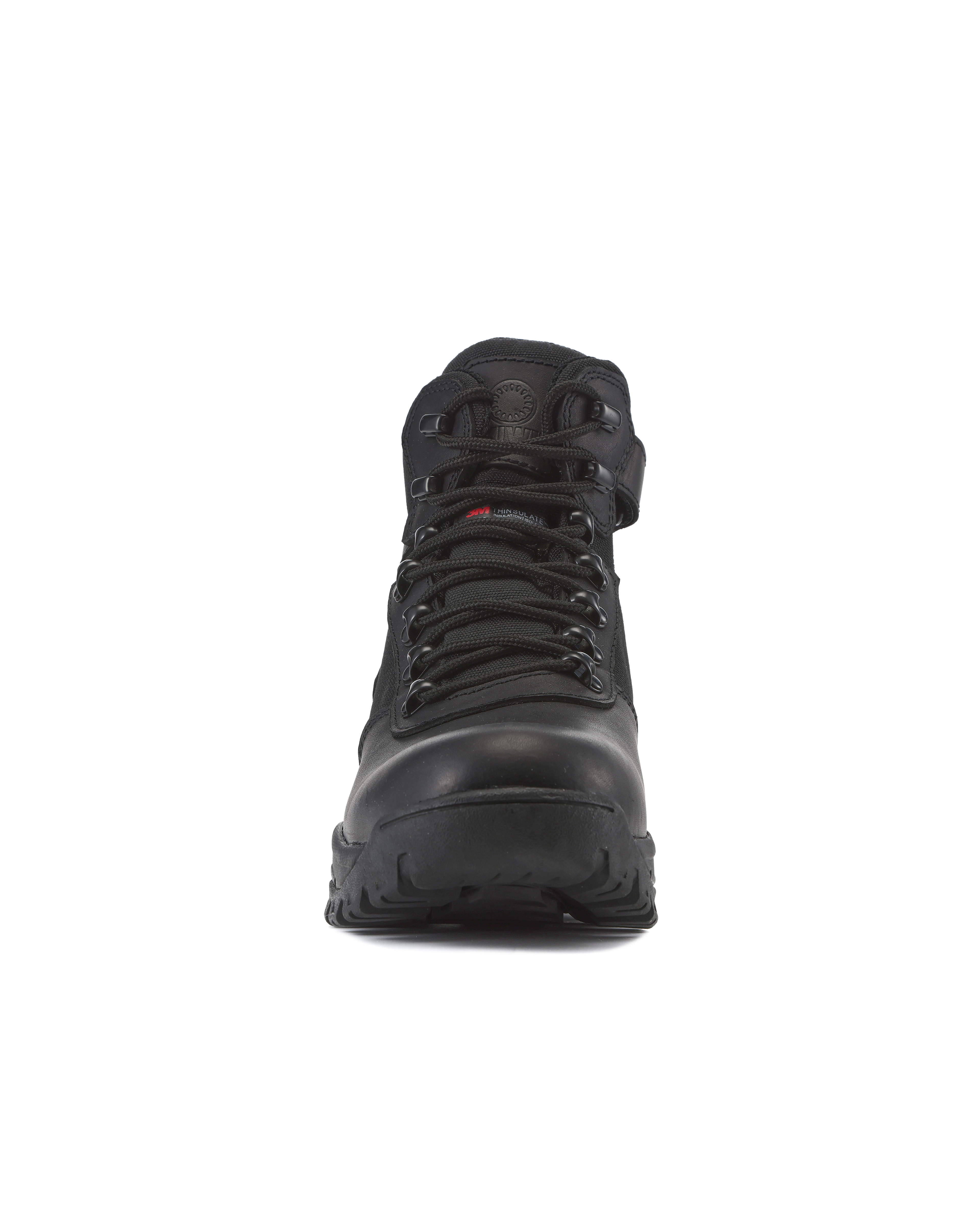 Kiwi Rugged Black Full Grain Leather Mid-Cut 6" Steel Toe Zipped Waterproof Tactical Boots [R60300]