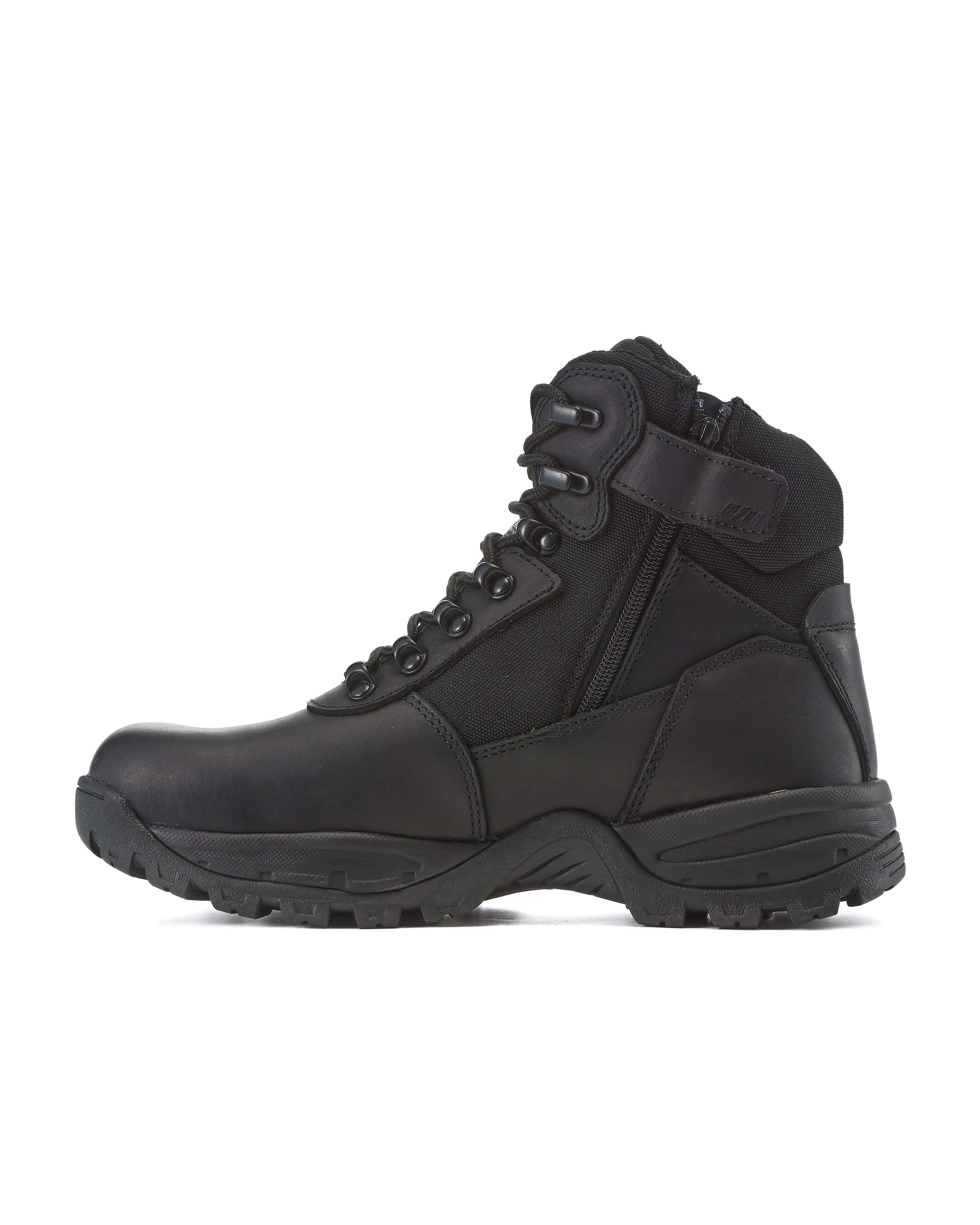 Kiwi Rugged Black Full Grain Leather Mid-Cut 6" Zipped Waterproof Tactical Boots [R63100]