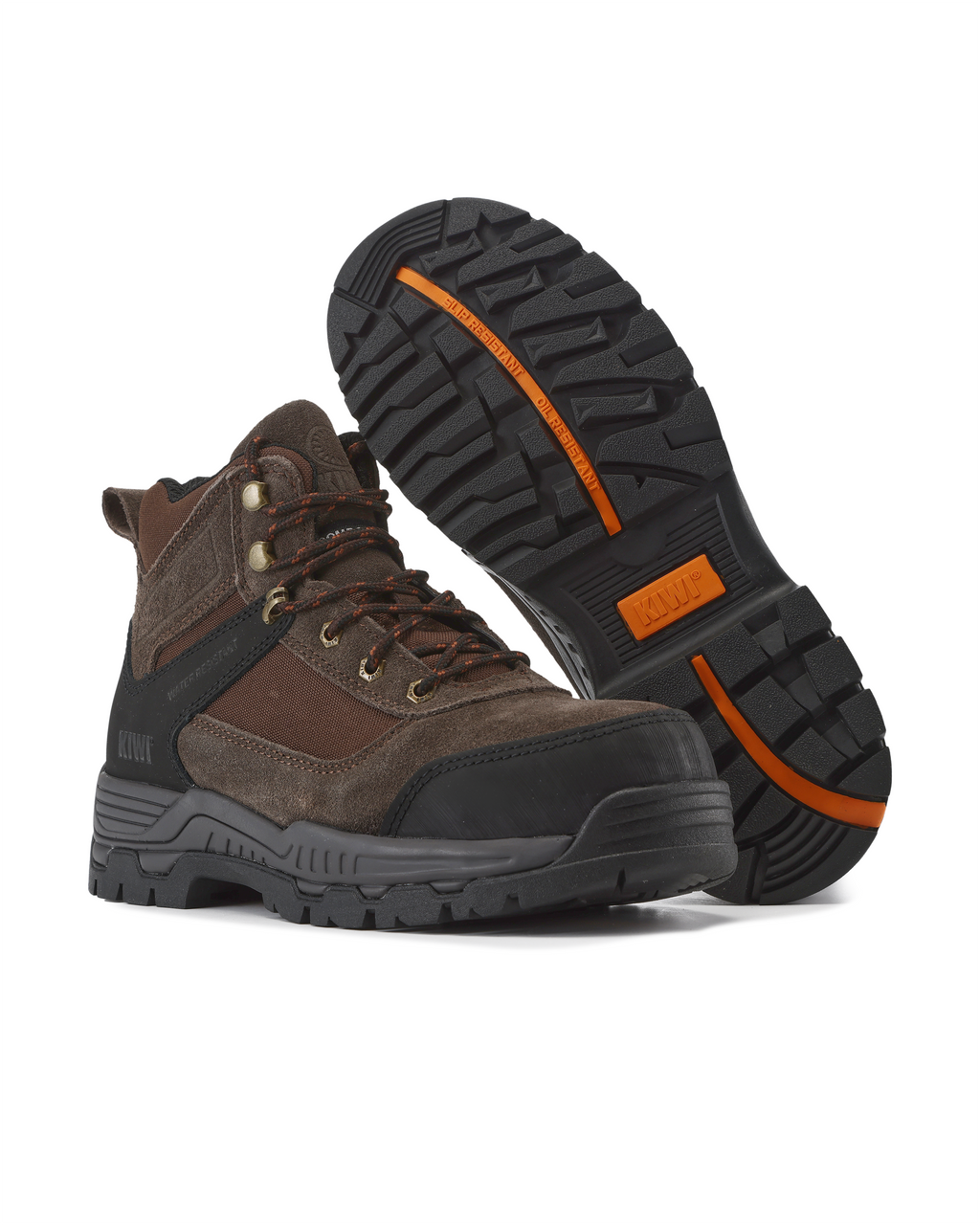 Kiwi Trek Brown Suede/Nylon 5" Steel Toe Water Resistant Work Boots [R63400]