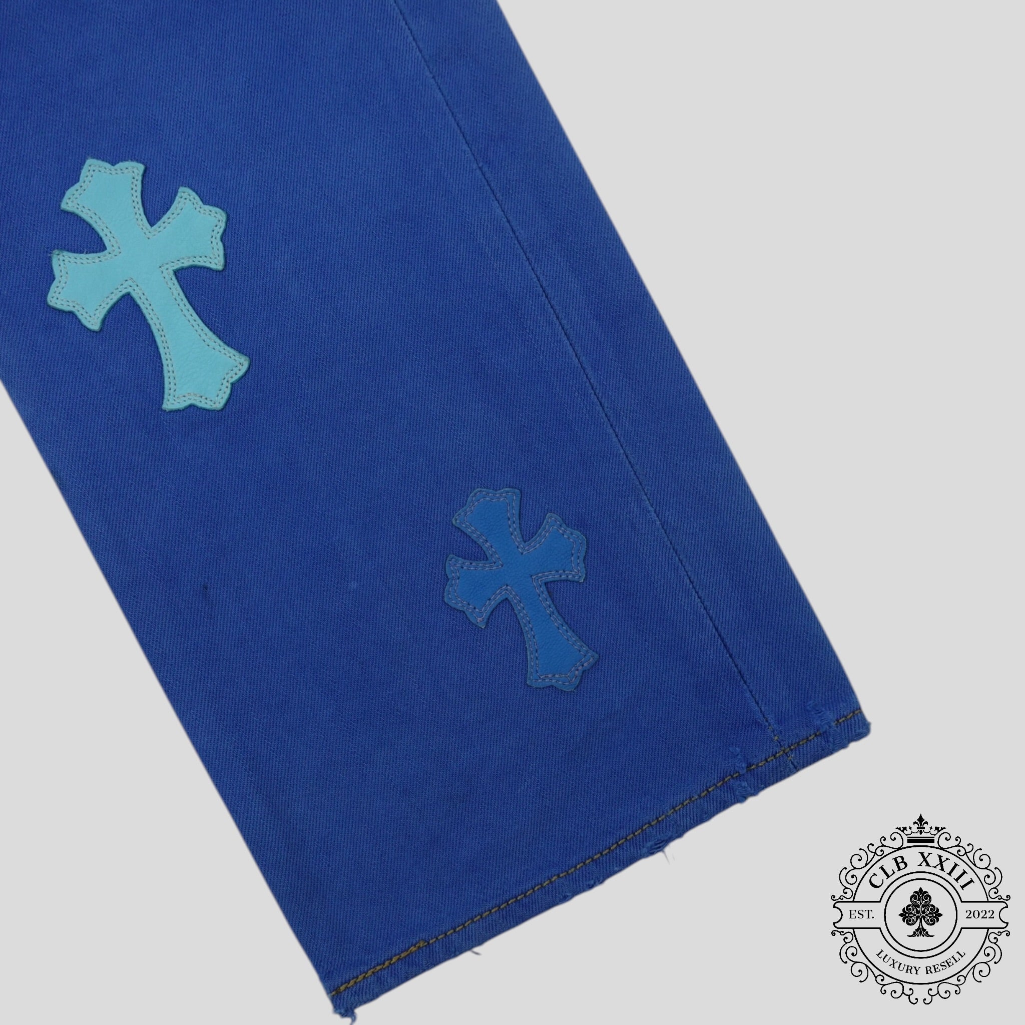 Chrome Hearts Levis Cross Patch Jeans in Blue