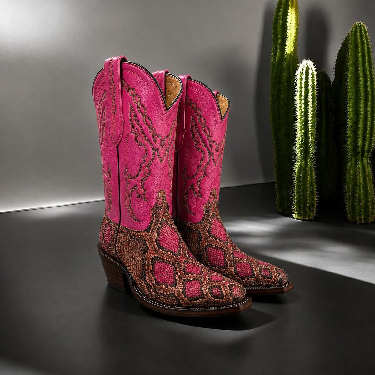Custom Python Leather Cowboy Boots | 3–4 Week Timeline