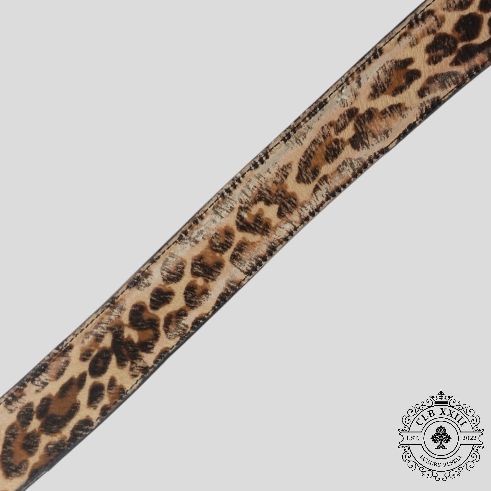 Chrome Hearts Leopard Pony Hair Belt Strap