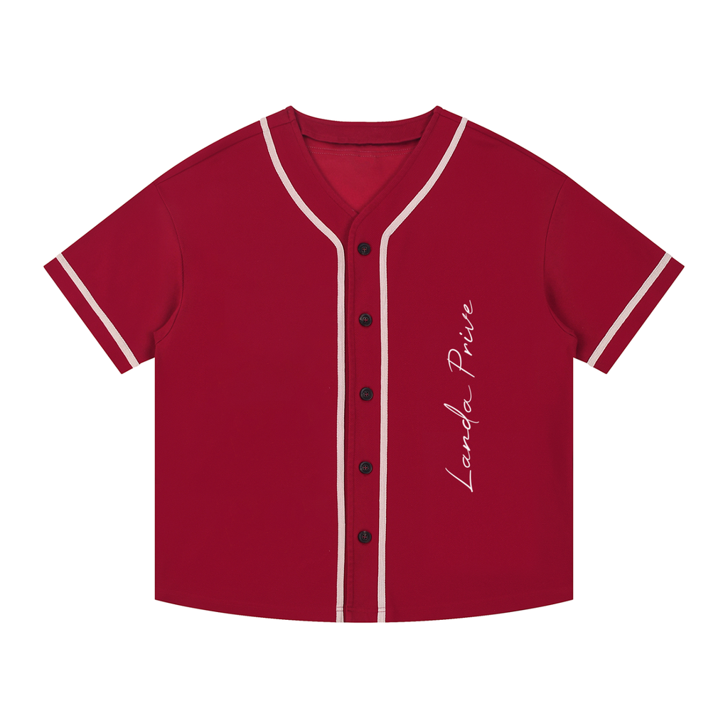 Landa Prive Contrast Piped Button-Up Jersey