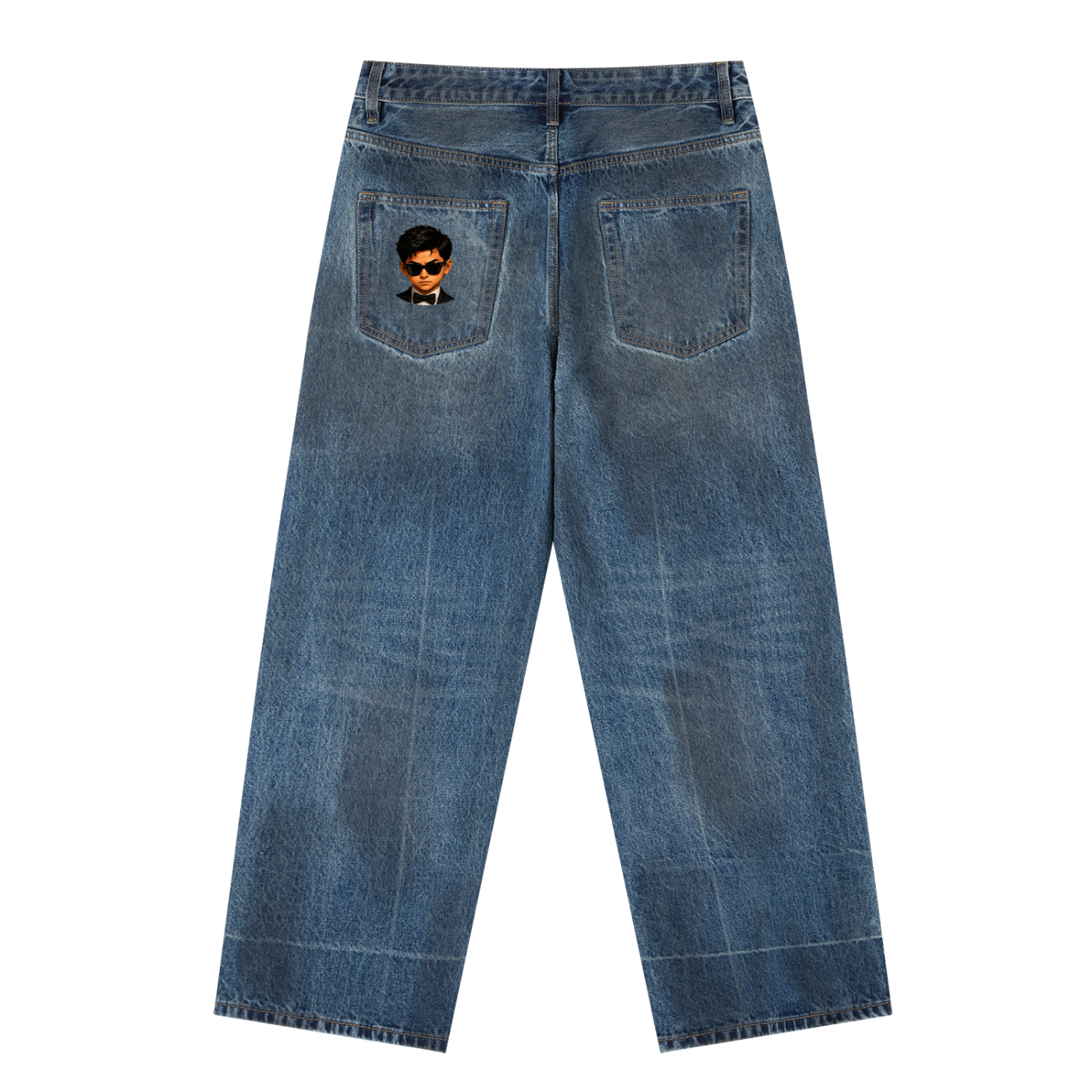Landa Prive Vintage Wash Baggy Denim Jeans