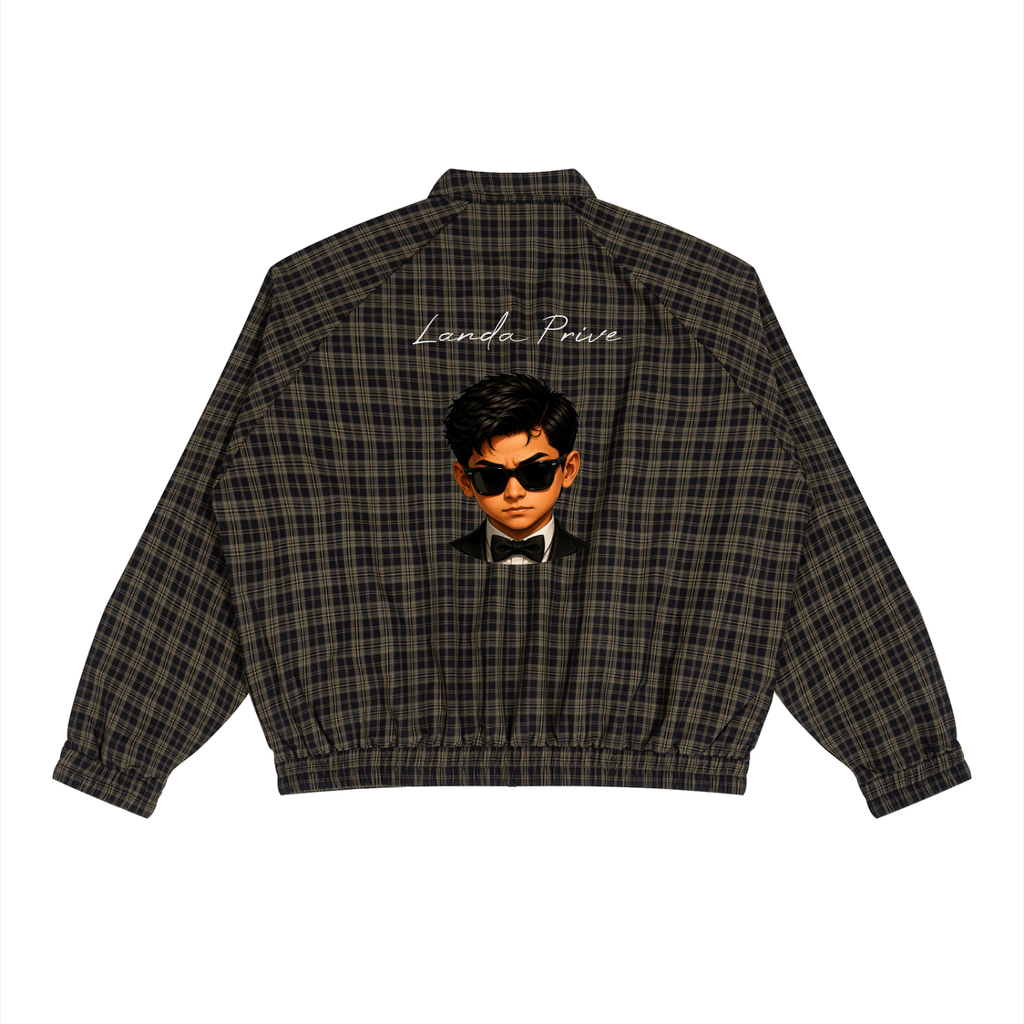 Landa Prive Unisex Plaid Full-Zip Track Jacket