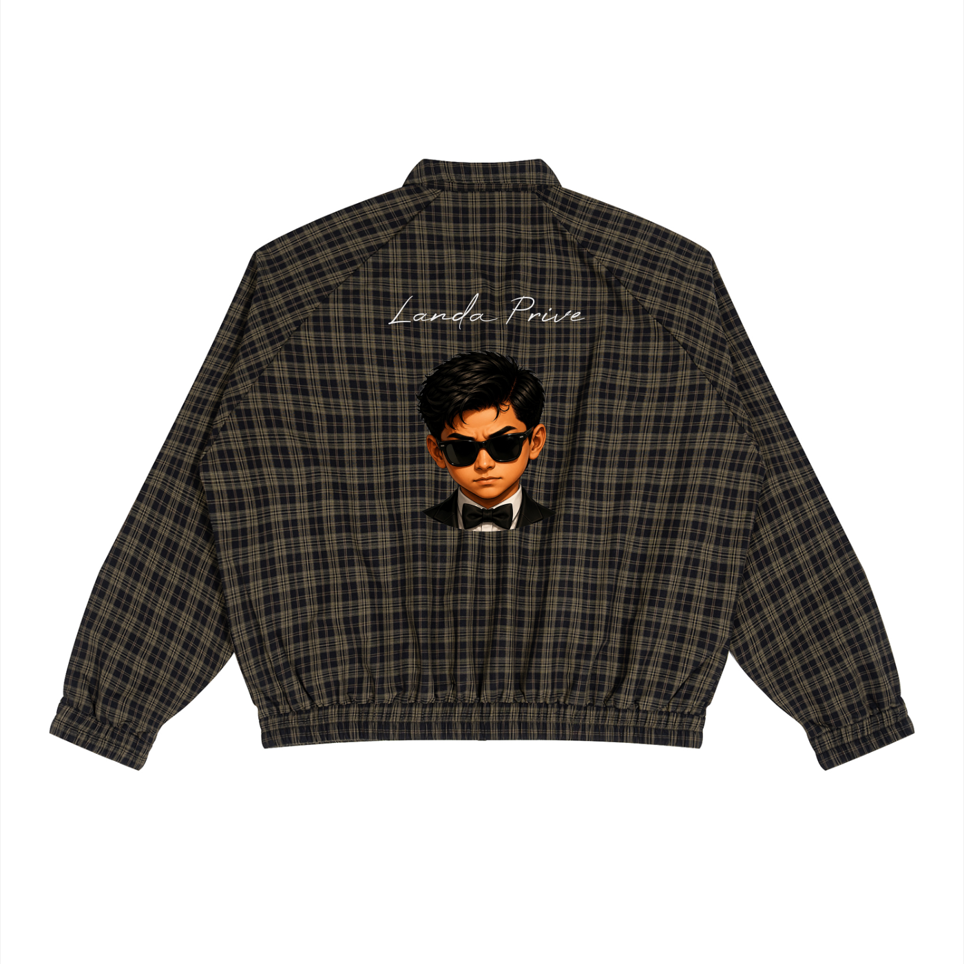 Landa Prive Unisex Plaid Full-Zip Track Jacket