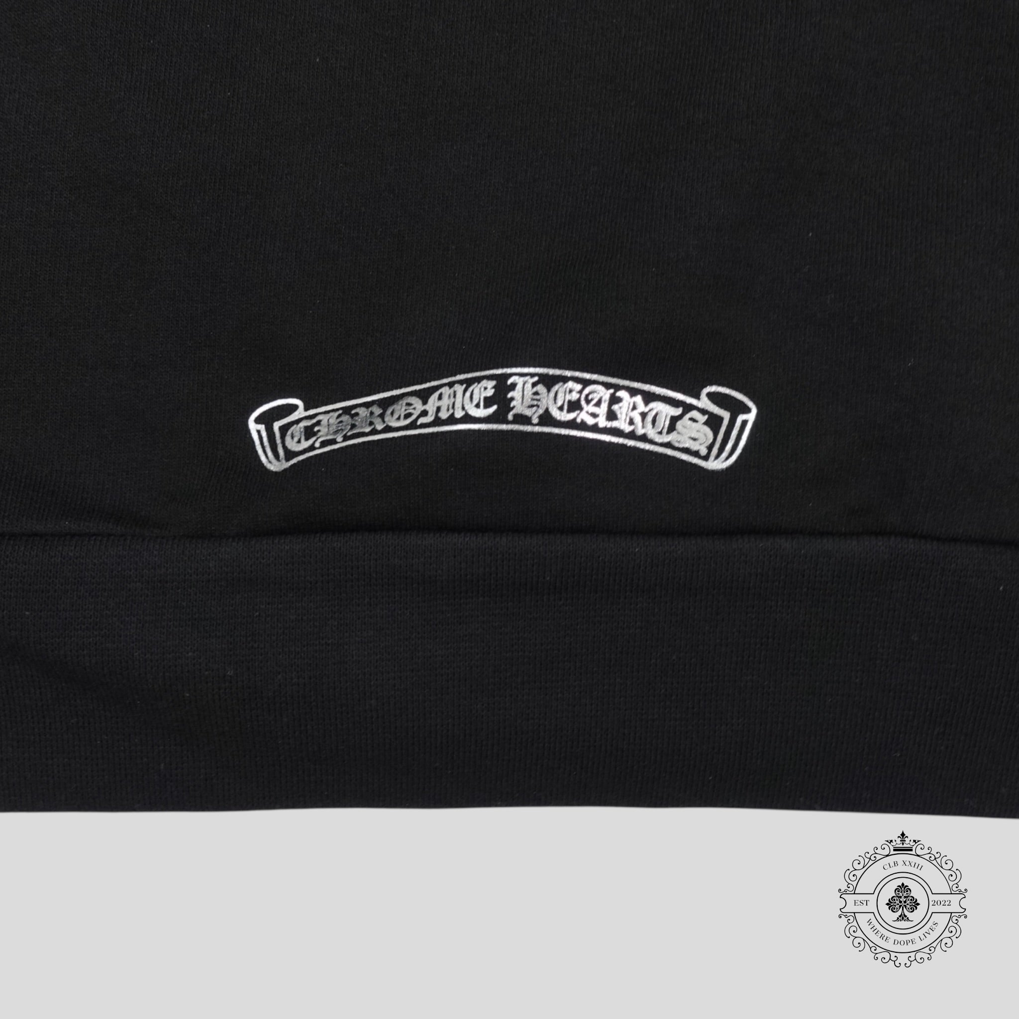 Chrome Hearts 1988 Vertical Logo Hoodie in Black/Silver