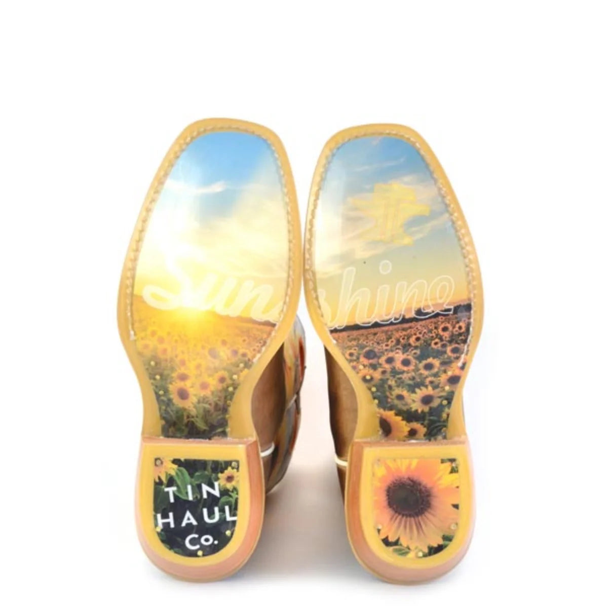 Tin Haul Follow The Sun Women's Sunflower Leather Cowgirl Boots