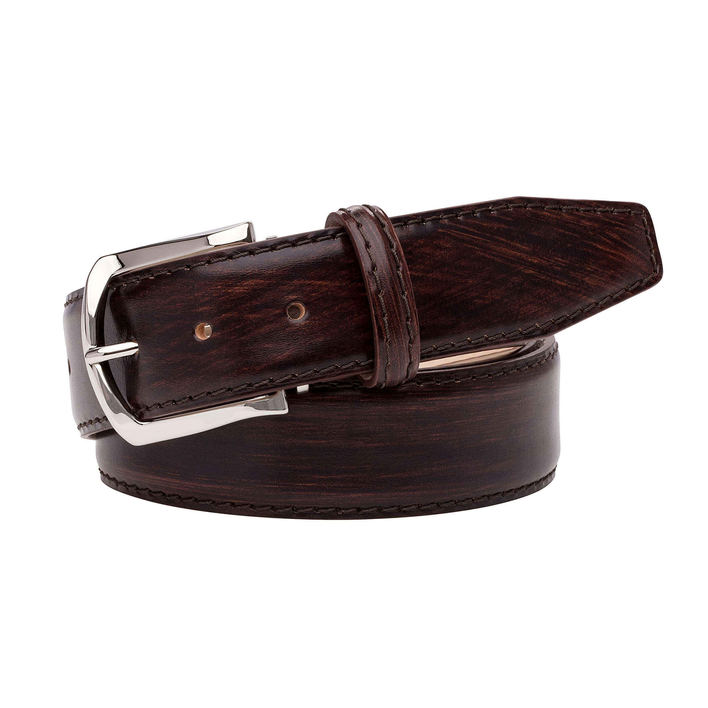 Hand stained Brown Veg Tan Belt
