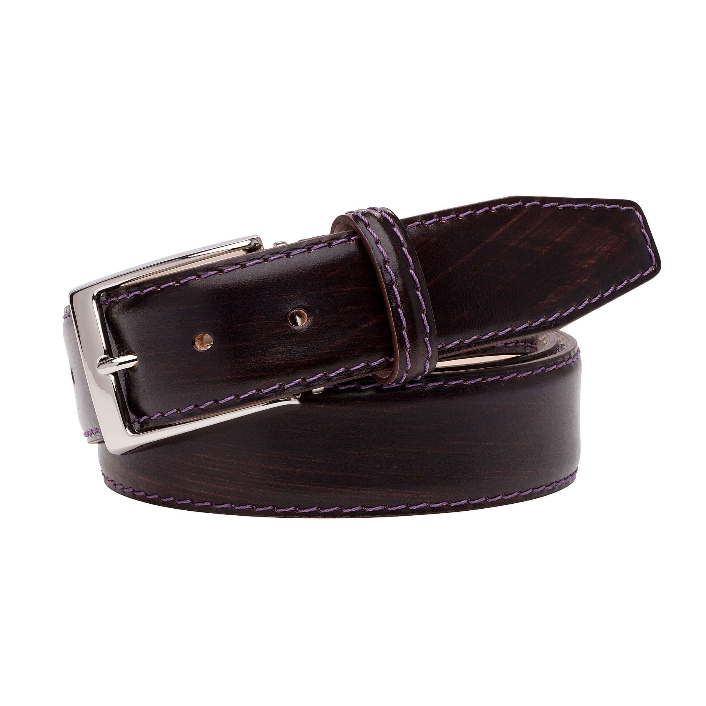 Hand stained Brown Veg Tan Belt