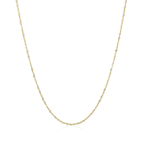 10k Yellow Gold Singapore Chain 0.8mm (0.80 mm)