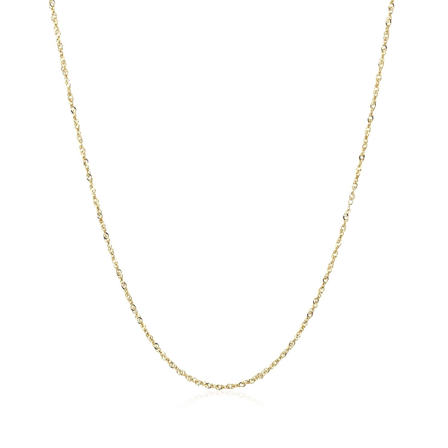 14k Yellow Gold Singapore Chain 0.8mm (0.81 mm)