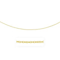 14k Yellow Gold Pendant Chain with Textured Links (2.50 mm)