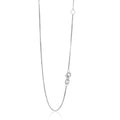 14k White Gold Adjustable Box Chain (0.80 mm)