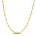 Moon Cut Bead Chain in 14k Yellow Gold (4.0 mm)