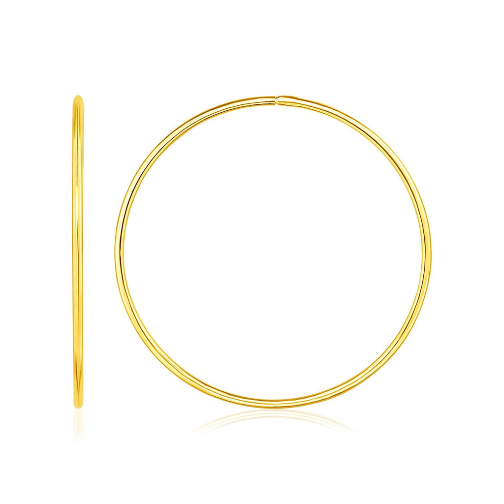 Endless Hoop Style Earring in 14K Yellow Gold