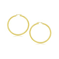 10 k Yellow Gold Polished Hoop Earrings 25 mm