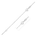 Double Extendable Box Chain in 14k White Gold (0.51 mm)