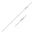 Double Extendable Diamond Cut Cable Chain in 14k White Gold (1.2mm)