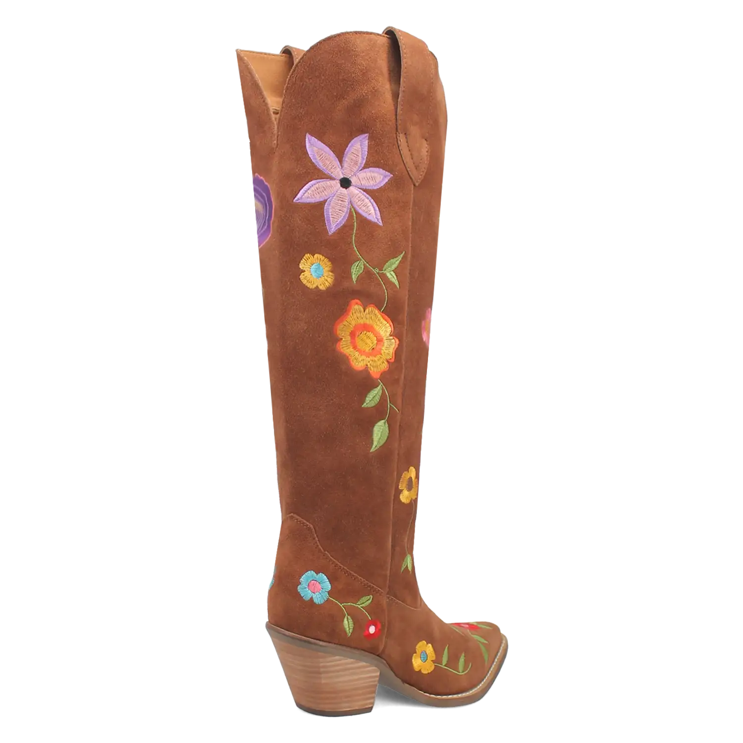 Dingo Flower Power - Women's Suede Leather Cowgirl Boots