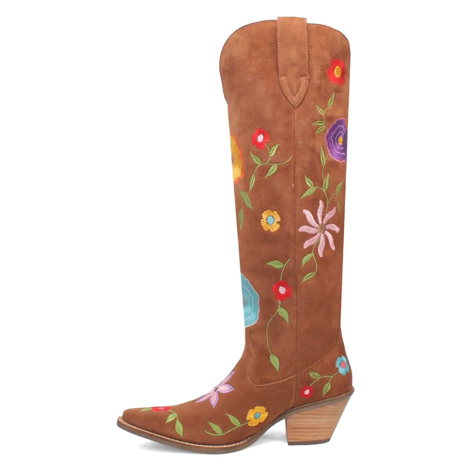 Dingo Flower Power - Women's Suede Leather Cowgirl Boots