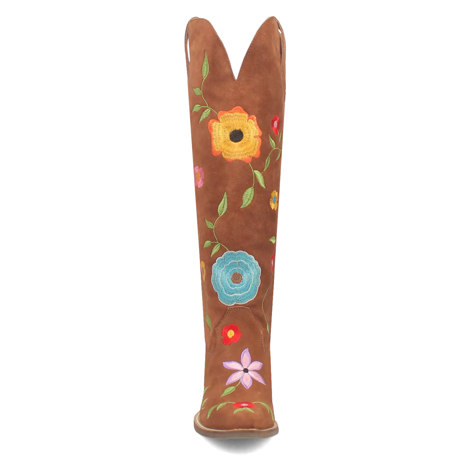 Dingo Flower Power - Women's Suede Leather Cowgirl Boots