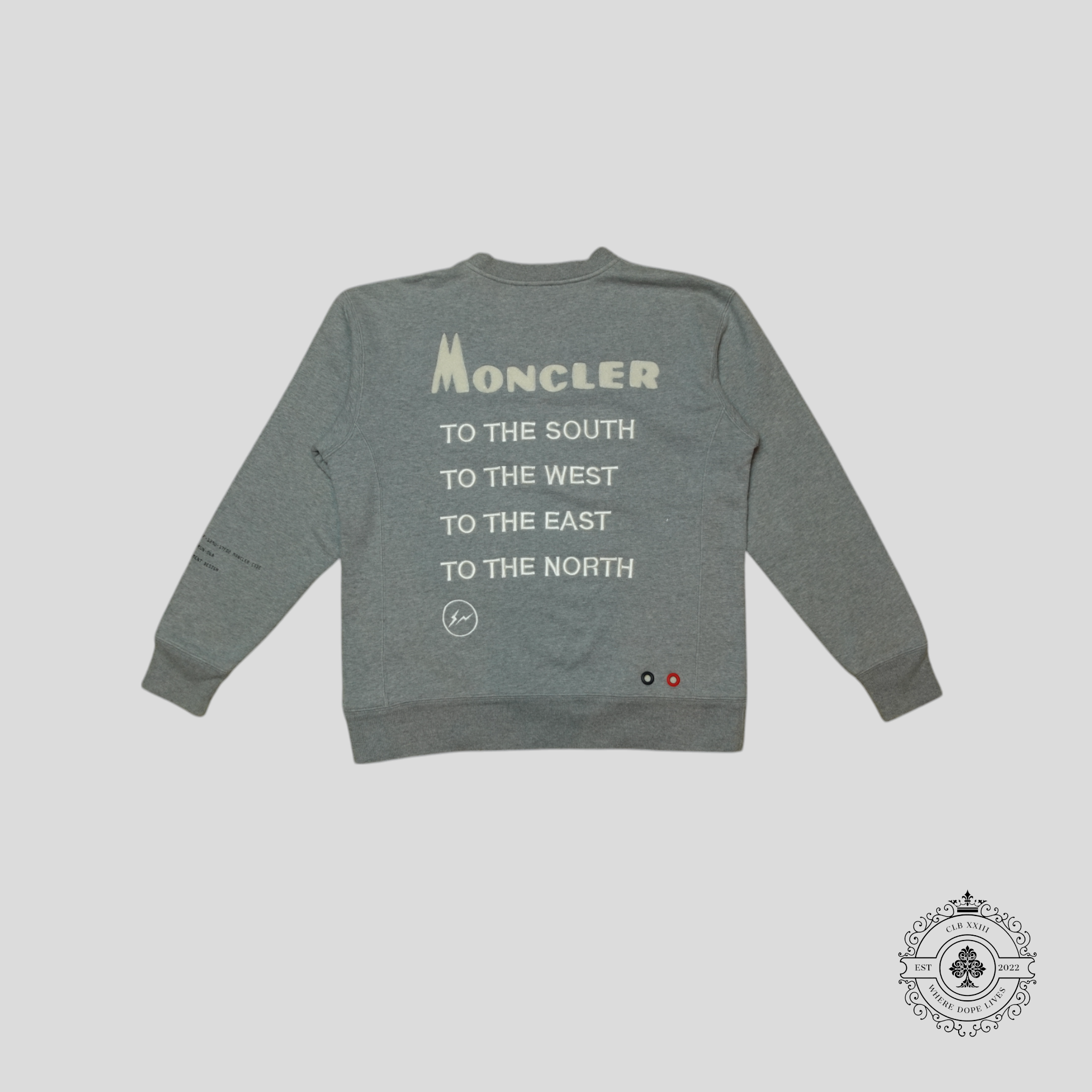 Moncler Genius 7 Moncler Fragment Logo-Embroidered Mélange Loopback Cotton Jersey Sweatshirt in Gray