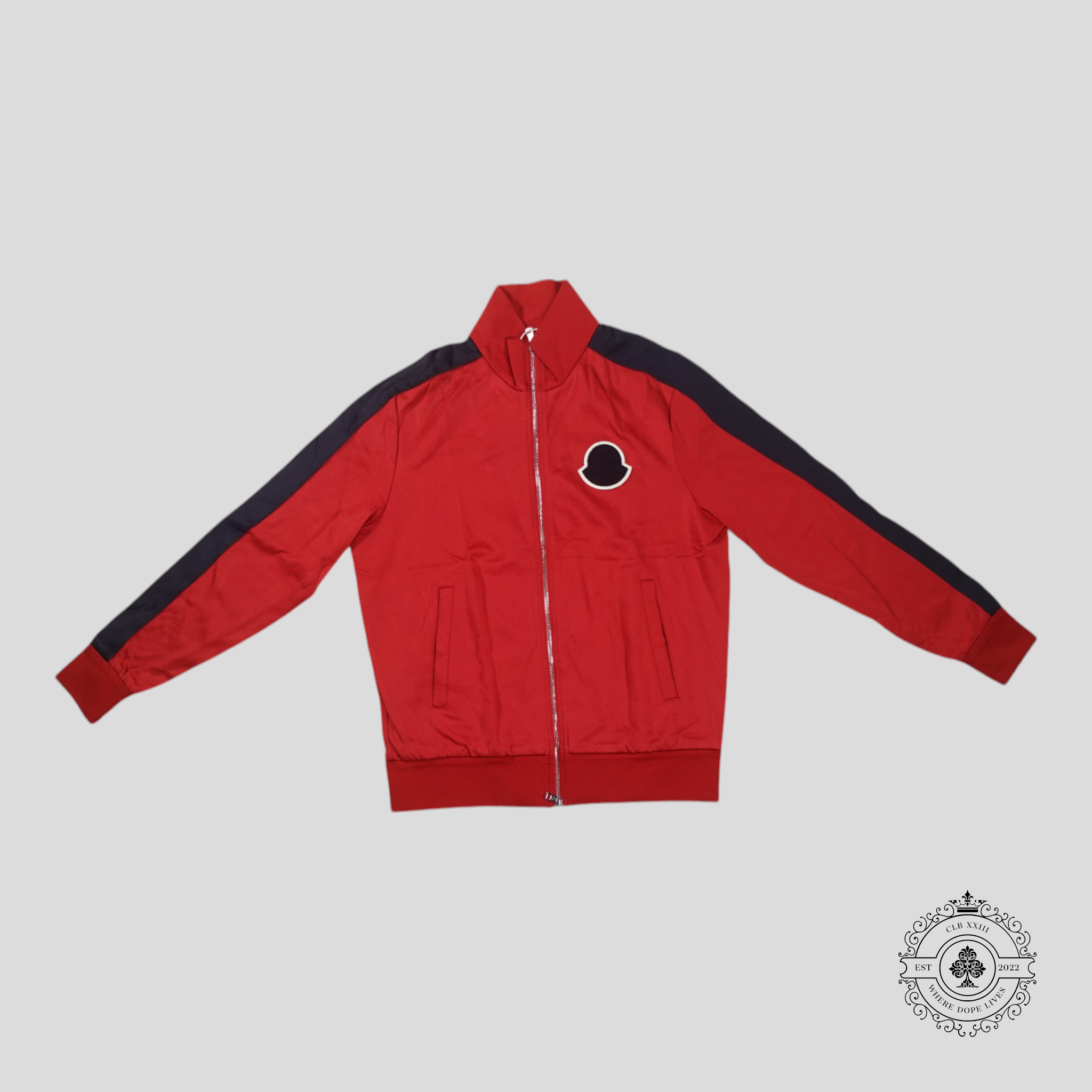 Moncler Maglia Zip Up Cardigan in Red